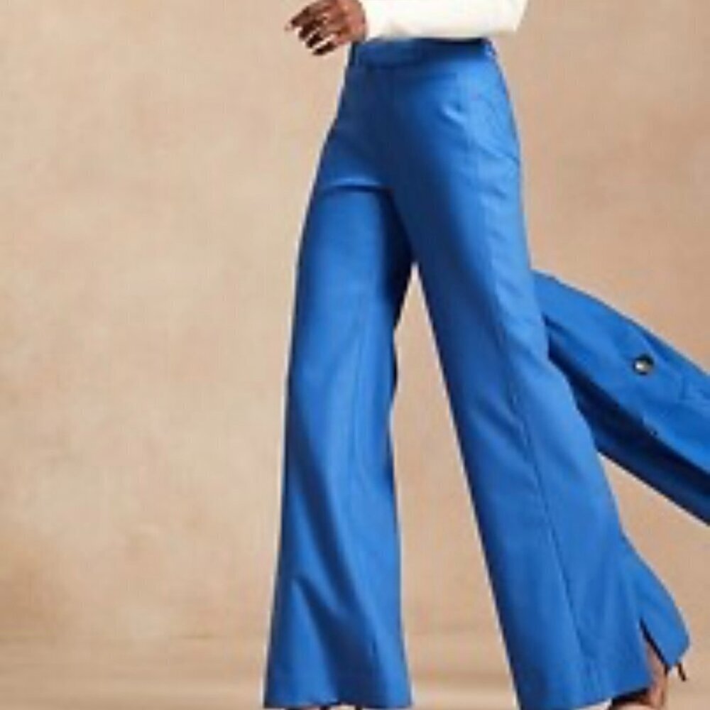 Banana Republic X HARBISON Blue High-Rise Pant Size 10 - Picture 1 of 16